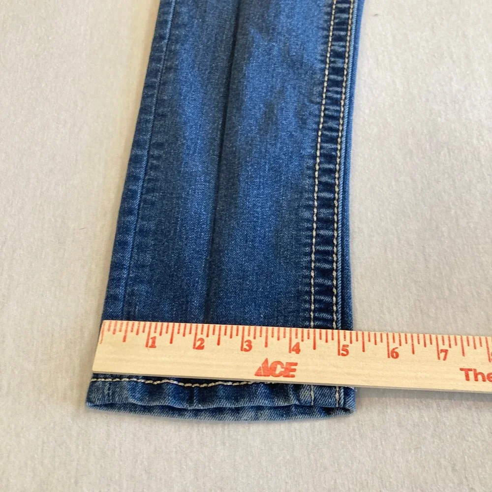 Miss Me Jeans 27 (Fit 27x29.5) Mid-Rise Skinny Jeans Blue Rhinestone Cross